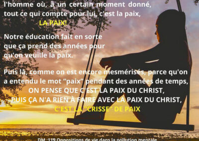 Oppositions de vie dans la pollution mentale