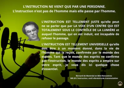 MR-020 : l&rsquo;instruction, outil vibratoire de transmutation