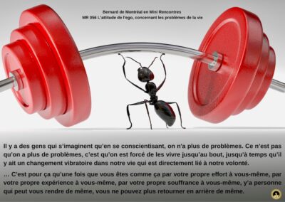 MR-056 : L&rsquo;attitude de l&rsquo;ego concernant les problèmes de la vie