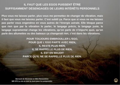 MR-070 : La vie on doit la vivre pour la comprendre