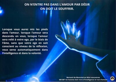 MR-087 : Un homme doit vivre d’intelligence et non d’amour