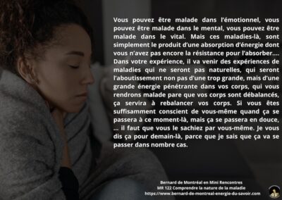 MR-122 : Comprendre la nature de la maladie