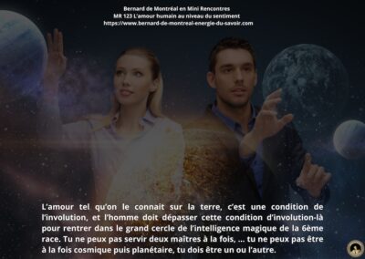 MR-123 : L’amour humain au niveau du sentiment