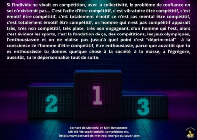 MR-155 : Vie expérientielle et compétition