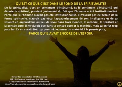 MR-159 : La spiritualité c&rsquo;est un sentiment d&rsquo;insécurité