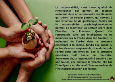 MR-161 : Le principe de la peur de perdre et la responsabilité parents – enfants