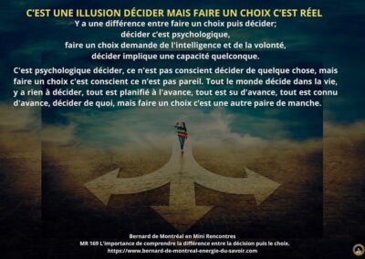 MR-169 : L&rsquo;importance de comprendre la différence entre la décision puis le choix