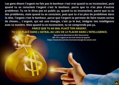 MR-176 : L&rsquo;argent et les trois sortes de psychologies