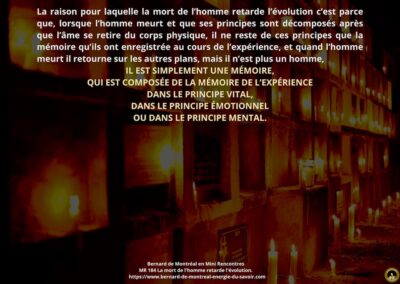 MR-184 : La mort de l&rsquo;homme retarde l&rsquo;évolution