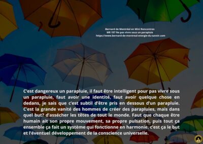 MR-197 : Ne pas vivre sous un parapluie