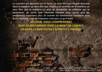 MR-234 : Les sentiments sont le mur entre l’esprit et l’Homme
