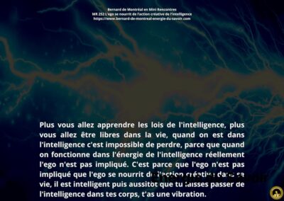 MR-252 : L’ego se nourrit de l’action créative de l’intelligence
