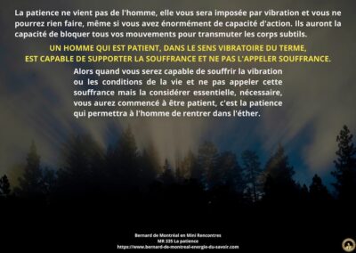 MR-335 : La patience