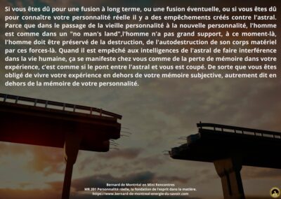 MR-391 : Personnalité réelle, la fondation de l’esprit dans la matière