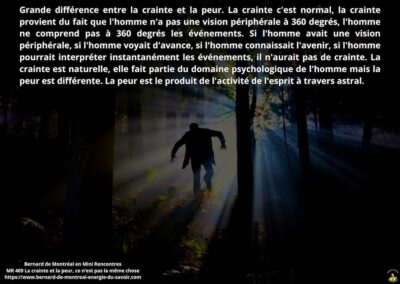 MR-409 : La crainte et la peur, ce n’est pas la même chose