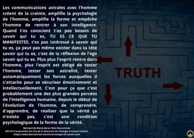 MR-410 : Comprendre les lois de la descente de l’énergie à travers l’astral