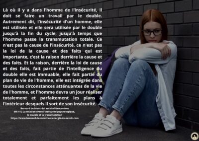 MR-412 : La relation entre l&rsquo;insécurité psychologique, le double et la transmutation