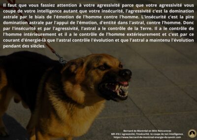 MR-416 : L&rsquo;agressivité et l&rsquo;insécurité te coupent de ton intelligence
