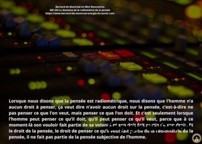 MR-434 : Le domaine de la radiométrie de la pensée