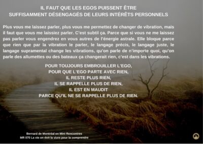 Synthèse vibratoire – MR 070 La vie on doit la vivre pour la comprendre