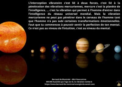 Synthèse vibratoire – MR 098 Aussitôt que l’ego est là, la vibration tombe