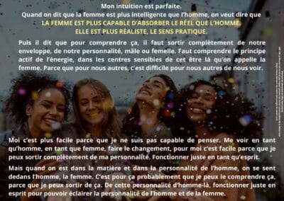 Synthèse vibratoire – MR 136 La femme est le canal par lequel passera les forces constructives de la 6ème race