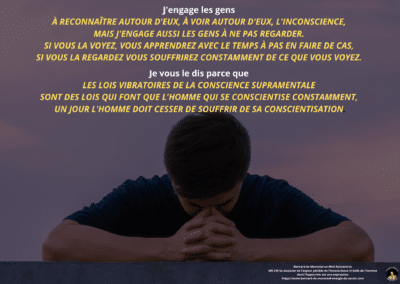 Synthèse vibratoire – MR 210 Se dissocier de l&rsquo;aspect pénible de l&rsquo;inconscience irréelle de l&rsquo;homme dont l&rsquo;hypocrisie est une expression