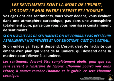 Synthèse vibratoire – MR 234 Les sentiments sont le mur entre l’Esprit et l’Homme