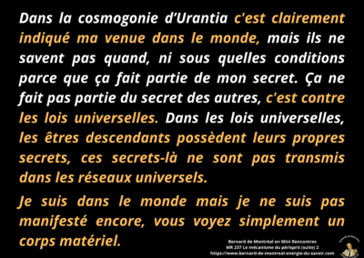 Synthèse vibratoire – MR 237 Le mécanisme du périsprit (suite)