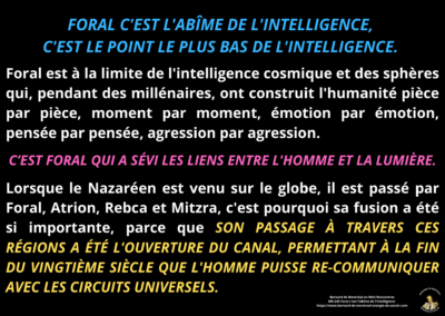 Synthèse vibratoire – MR 245 Foral c&rsquo;est l’abîme de l&rsquo;intelligence.