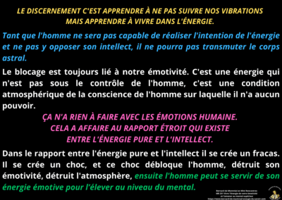 Synthèse vibratoire – MR 251 Vivre l’énergie de votre émotivité et l’amener au mental supérieur