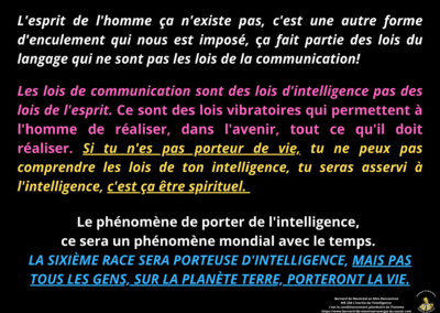 Synthèse vibratoire – MR 258 L’inertie de l’intelligence, c’est le conditionnement planétaire de l’homme