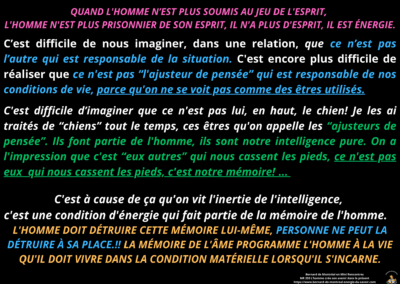 Synthèse vibratoire – MR 259 L’homme crée son avenir dans le présent