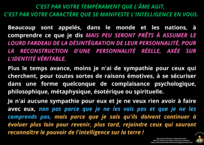 Synthèse vibratoire – MR 279 L’Homme est dupé et violé par ses pensées
