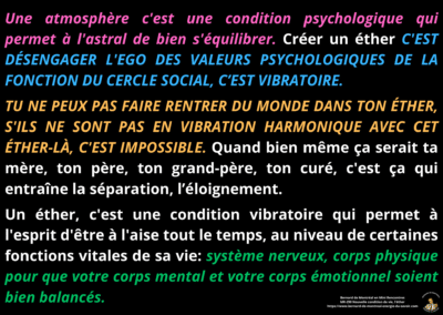 Synthèse vibratoire – MR 290 Nouvelle condition de vie : l’éther