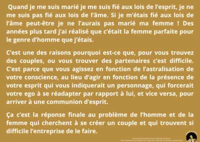 Synthèse vibratoire SEM 5 – Se prémunir des illusions du couple pour atteindre la conscience supramentale