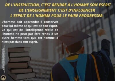 Synthèse vibratoire – MR 349 L’instruction rend à l’homme son esprit