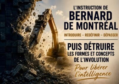 L&rsquo;instruction de Bernard de Montréal – La destruction des formes et des concepts de l&rsquo;involution pour libérer l&rsquo;intelligence